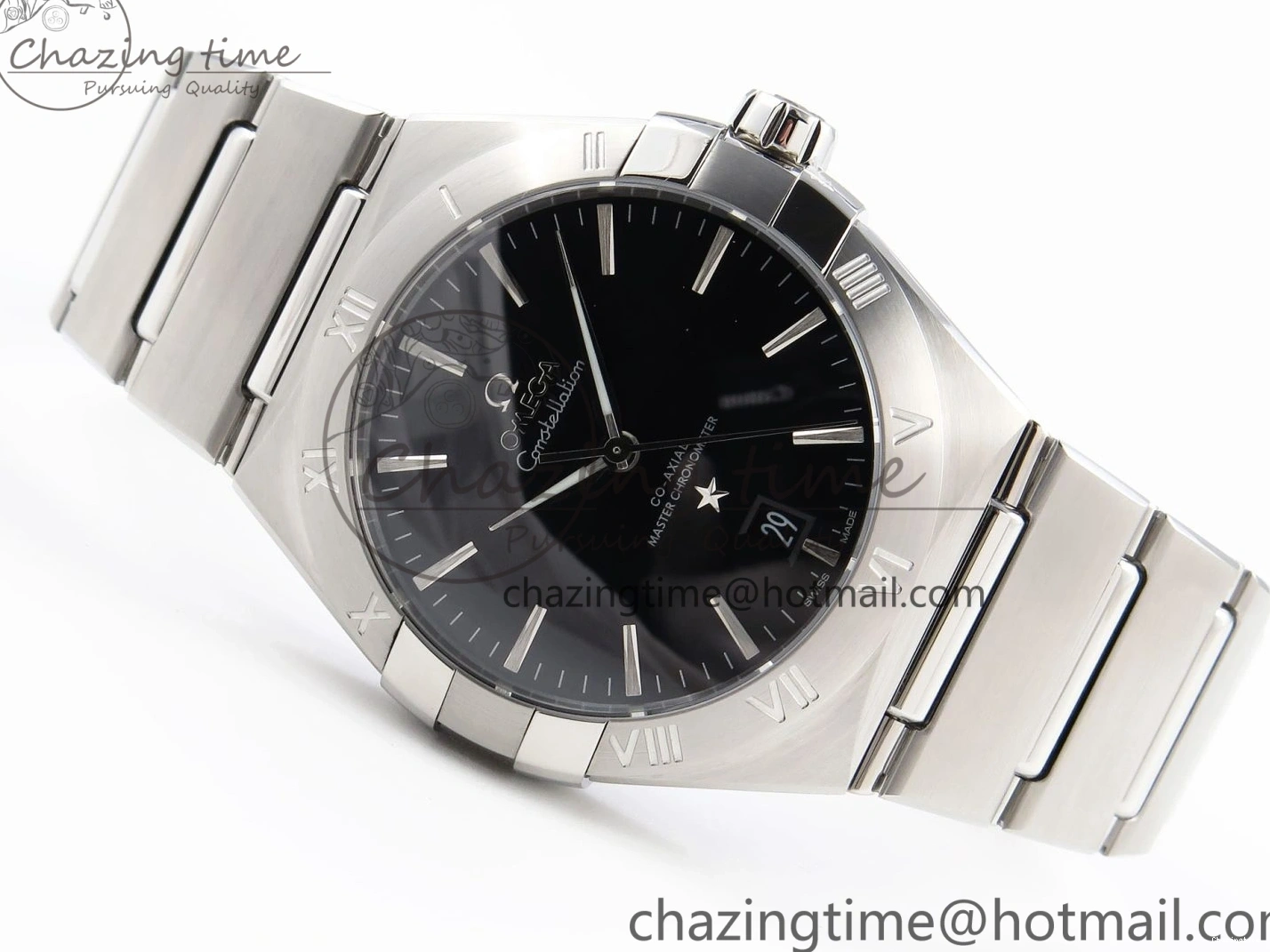 0122 Snug Constellation 39mm SS ASWF 1:1 Best Edition Black Dial on SS Bracelet A 7771